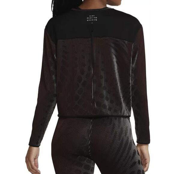 Nike Womens Run Division Midlayer Long Sleeve Top CU6168-011 Animal print Medium - Picture 7 of 12
